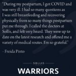 Freida Pinto Instagram - Last November, I had a candid conversation with @voguebeauty to speak about my experience with postpartum. Today, I am joining @sollishealth and their Warrior Campaign in an effort to create more space for honest conversations surrounding health. I wanted to highlight some stats I learned through my research. Did you know the maternal death rate for BIPOC women is 2.5 times higher than their caucasian counterparts? That one in five mothers suffer from postpartum depression during their pregnancy and or postpartum? And that over 65,000 women in the US yearly experience life threatening comorbidities related to pregnancy? The United States has the highest maternal mortality rate of industrialized nations— at a shocking 17.5 out of 100,000 births. Of these 52 % occur after the delivery or postpartum... To learn more about my experience and other chronic and invisible health conditions check out @sollishealth Los Angeles, California