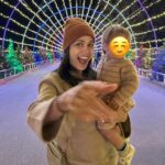 Freida Pinto Instagram - Trail of lights with my favourite humans… and elf Freeda-Kallo!