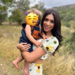 Freida Pinto Instagram - On October 28, my little Rumi-Ray turned 1! My instinct was to stay present and savour every minute of the feeling, celebrating and holding tight to the milestone. Celebrating the incredible growth Rumi has gone through, the adventures the three of us as a family have been through, and completing my first year of being a mother. We spent the weekend away with the family around the campfire. I tried my hand at baking a “smash cake” which turned out not to be very smash-able… but alas maybe next year I’ll give it another go. Rumi's gorgeous great-grandmother introduced us to Thoi Noi (a Vietnamese first birthday tradition), where little Rumi gleefully went straight for the tennis ball, tried his luck with the calculator, and pivoted to the ruler but decided on a computer mouse and calculator combo. Maybe that was his way of telling us - I have many interests and I am dynamic. I like that for Rumi. I was so grateful my wonderful sister @sharonfpinto (Rumi's godmother) and my parents were able to come from India to join us in celebrating. @preetidesai (also Rumi's godmother) kept us all in splits with her wicked sense of humour. @coryt wonderful parents, aunt, and cousins were all there to bless this lucky little boy who gets to boast of being part Indian, part American, and part Vietnamese. For the icing on the cake... Rumi and I got to romp around in our matching PJs (a tradition I will continue as long as he will let me). My heart is so content and I wanted to share a little piece of my happiness with all of you.