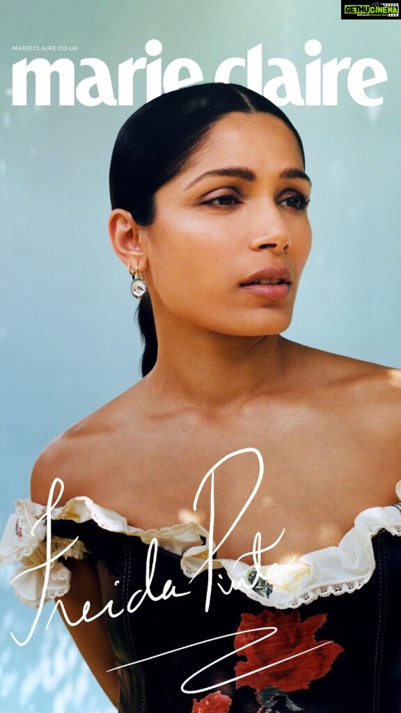 Freida Pinto Instagram - Some true feelings here. I am not always comfortable baring myself- my thoughts and feelings, my heart, my vulnerability into the public sphere. I get anxious after I finish an interview thinking what if I said too much and what if it gets misconstrued, misinterpreted? This is the nature of my profession. I love the escape and the disappearing into stories and characters but on the flip side, the exposure and criticism can make me want to hide in a cave. I say all of this because after a very long time I am reading an interview that I did that doesn't betray my openness and honesty. My words are my words and the writer's prose is soulful, thoughtful and respectful. The pictures, shot on a film camera, make me feel seen. Not as a model or as an actress...but simply just a human- a woman who loves flowers and fashion and has something to say that matters to her. This doesn't happen always but I am learning that in this fast paced life it's even more important to pause and smell the roses and appreciate those who pause with you and don't rush you. Thank you Marie Claire for this honor. It will be cherished for a long time. Chelsea Physic Garden