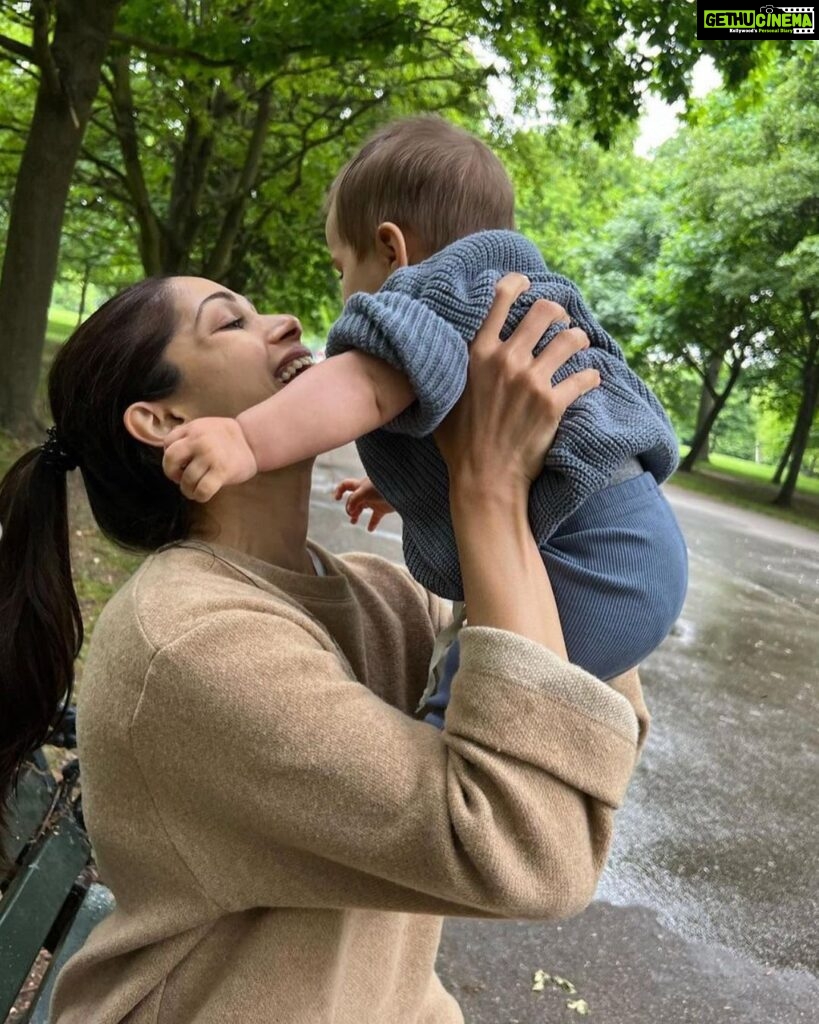 Freida Pinto Instagram - Throwback to when I could hold Rumi like this with minimal effort 🥹 He’s turning two this October… and is more than double the size now. London, United Kingdom
