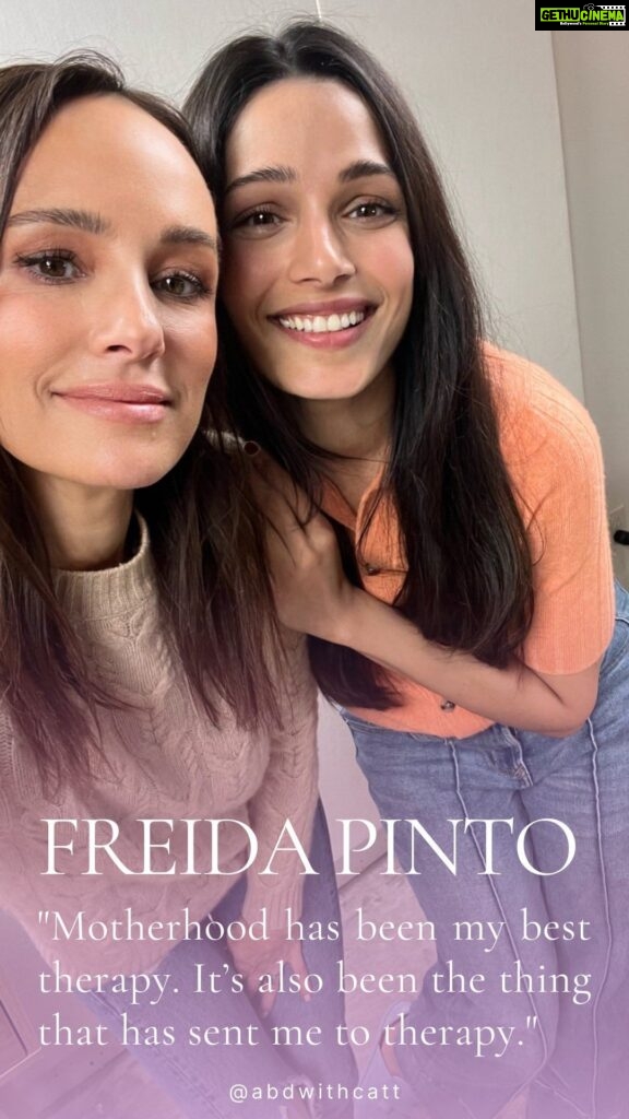 Freida Pinto Instagram - I had a very candid conversation with @iamcattsadler about one of the most meaningful chapters of my life . We covered big topics surrounding my postpartum journey, marriage and career on her podcast “It Sure Is A Beautiful Day”. Los Angeles, California