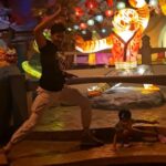 Ganesh Venkatraman Instagram - Getting my inner child out 🤣🤣 Check us out as i get my 'Kungfu panda' moves right while samy does her favorite 'Sonic' move.... and @prettysunshine28 does what she is best at 😉 Playing ur favorite animated character is a whole lot fun 🤩 #daddydaughter #vacationmode #holiday #family #Dubai #motiongate #innerchild #kungfupanda @motiongatedubai @dreamworks
