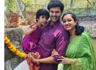 Ganesh Venkatraman Instagram - Early morning Pooja and kovil Darshanam Positive vibes 😇😇 Happy Sunday Folks ❤ Have a super week ahead... #family #positivevibesonly  #happysunday @prettysunshine28 #SamairaGanesh