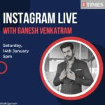 Ganesh Venkatraman Instagram – Join us tomorrow (14th January) for a fun-filled chat with the Actor,  motivational speaker and an amazing person @talk2ganesh at 5pm.

#ganeshvenkatram #celebrity #actor #varisu #varisulpongal  #motivationalspeaker #indianactor #etimes