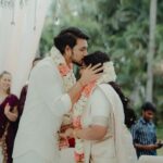 Gautham Karthik Instagram - The most magical moment of our lives❤️ ♾️ This wouldn't have been possible without the help of a few people. The first person who came on board for our wedding was @jacksonjamesphotography ❤️ Thank you jackson for being so supportive, understanding and for introducing us to the team of @the_hue_story Roshini and Suman, the two main pillars of this wedding. Thank you guys for making our wedding look so beautiful. You guys are the best ❤️ Reshma a big hug for all the help you did by styling us up exactly the way we had imagined @shimmerme.co ❤️ Thank you @vanithaprasad for all the last minute help you did for me and you did it beautifully. ❤️ Saloooo I have only one thing to tell you! You are the best and we love you a lot @teamdiamondartistry ❤️ Thank you Rekha and the team of Green Meadows, you guys have been so understanding. Providing excellence in your service and hospitality❤️ Finally a big thank you to all our family, friends, media and well wishers for always extending your love and support to us❤️❤️❤️ Green Meadows Resort