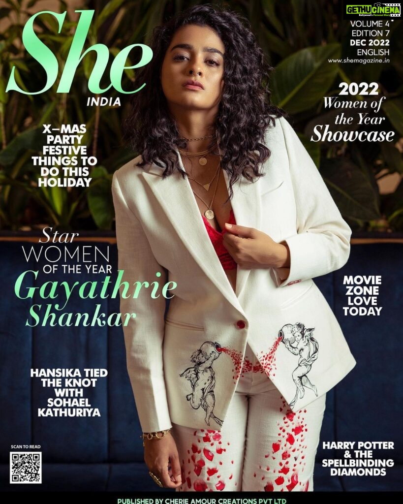 Gayathrie Instagram - Real, raw & authentic is Gayathrie Shankar's ( @gayathrieshankar ) persona & the roles she play onscreen. Gracing our year end edition's cover, the actress also share insights on her life and career in our exclusive interview. Grab 2022 Year-end digital copy on 31st December ! SHE ( @she_india ) stuns and shines, wishing all of you Merry Christmas & a happy New Year ✨ . . Actress: @gayathrieshankar Magazine: @she_india Publication: @cherieamour.in Founder: @its.manikandan Photography: @linsonantony_ Cinematography: @vivekpremsingh Editing: @premraj________ Stylist: @story_of_esther Retouch: @sujithnairphotography MUA & Hair: @rgmakeupartistry Designers: @___melwy_j___ and @story_of_esther Photography team: @jijith_m_j Kochi production: @roosakiproduction Location Courtesy: @azora.hotels @ayatana.coorg Co-ordinated by: @sin.dayal . . #sheindia #she #gayathrieshankar #vikram #christmas #2022