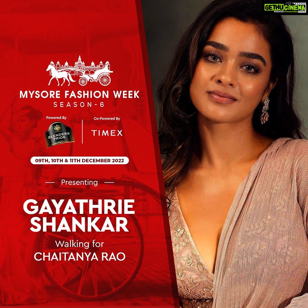 Gayathrie Instagram - #mysorefashionweek presenting @gayathrieshankar , She will slay the ramp as Showstopper for @chaitanyarao_official for Season 6 from 9th-11th Dec,22 🔥 @blenderspridefashiontour @timex.india @jayanthiballal @blanckanvasmedia ••• #mysore #fashionweek #indianmodel #photoshoot #fashionmodel #fashionshow #fashionstyle #fashionista #modelling #model #firstindiaexpress #modellife #photoshoot #modelshoot #rampwalk #rampwalkmodel