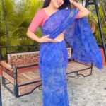 Hamida Khatoon Instagram - 💙💙💙 #hami #hamidakhatoon #hamida #réel #reelsinstagram #reelitfeelit #telugu #trending #saree
