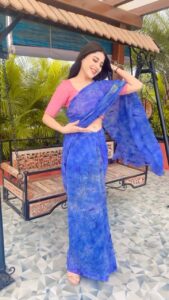 Hamida Khatoon Instagram - 💙💙💙

#hami 
 #hamidakhatoon 
#hamida 
#réel 
#reelsinstagram 
#reelitfeelit 
#telugu 
#trending 
#saree