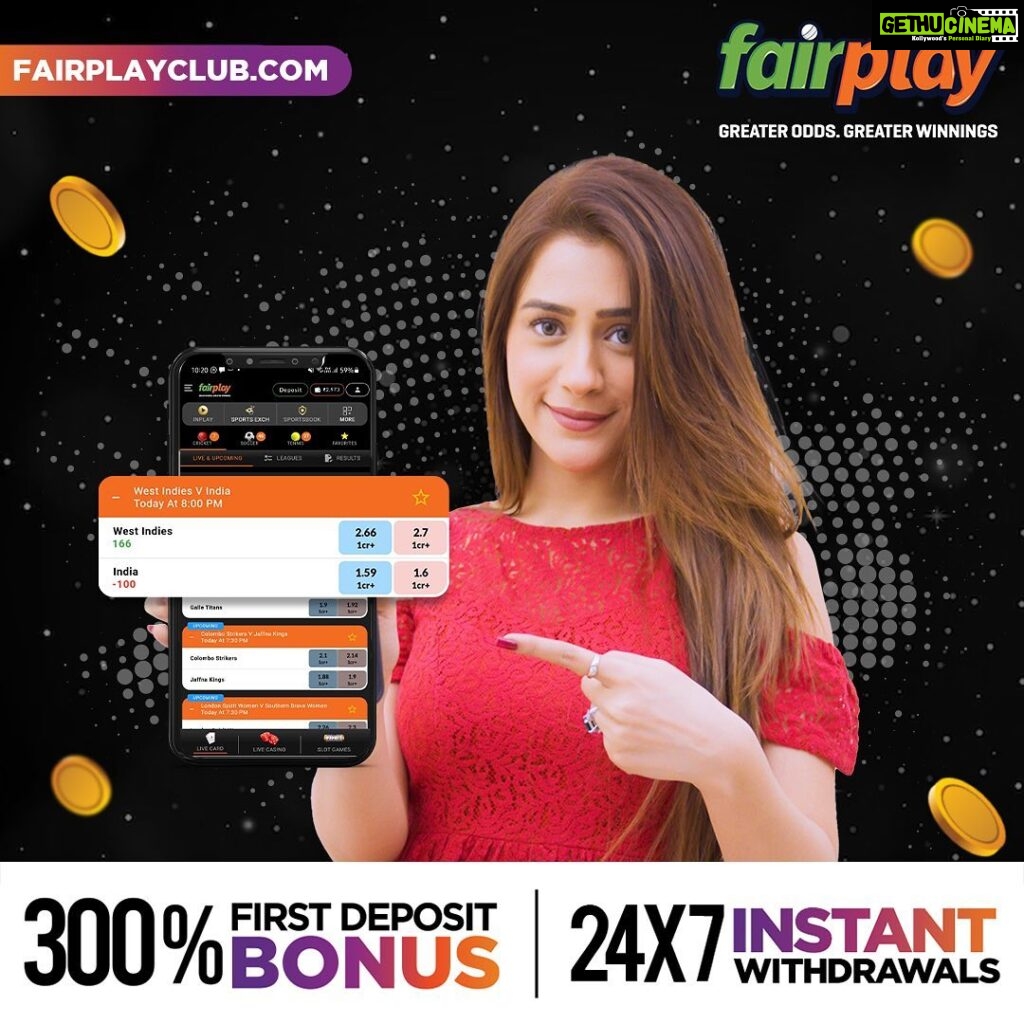 Hiba Nawab Instagram - Use Affiliate Code HIBA300 for a 300% first and 50% second deposit bonus. 🏆🔥 The India and West Indies series is heading towards an exciting stage with India looking to bounce back. Don't miss this exciting opportunity to bet with FairPlay, where you get the best odds in the market! 💸💥 Get a 3% loss-back bonus, up to 10% loyalty bonus, and 15% referral bonus to maximize your winnings! 🏏🎉 #FairPlay #Betting #sportsbetting #IndvsWI #INDvWI #T20Imatch #T20Iseries #Betandwin #BettingTips #BetWinRepeat #BetOnCricket #Bettingtips #livebetting #bettingonline #onlinesportsbetting #cricketbetting #sportsbetting