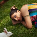 Isha Talwar Instagram - Hipster Bijlee is convinced with the Rabbit’s review 🐇🐰 Shot by @yugammonga Styled by @sobia93 Make-up @nikitashak Hair @hairmovesartistry Outfit: @Rafu.d Necklace and Paranda: @ShopZiddi Shoes: @sallyruchi @melissashoesindia Septum: @BakaJewelry Bag: @theburlappeople #promotions #saasbahuaur🦩
