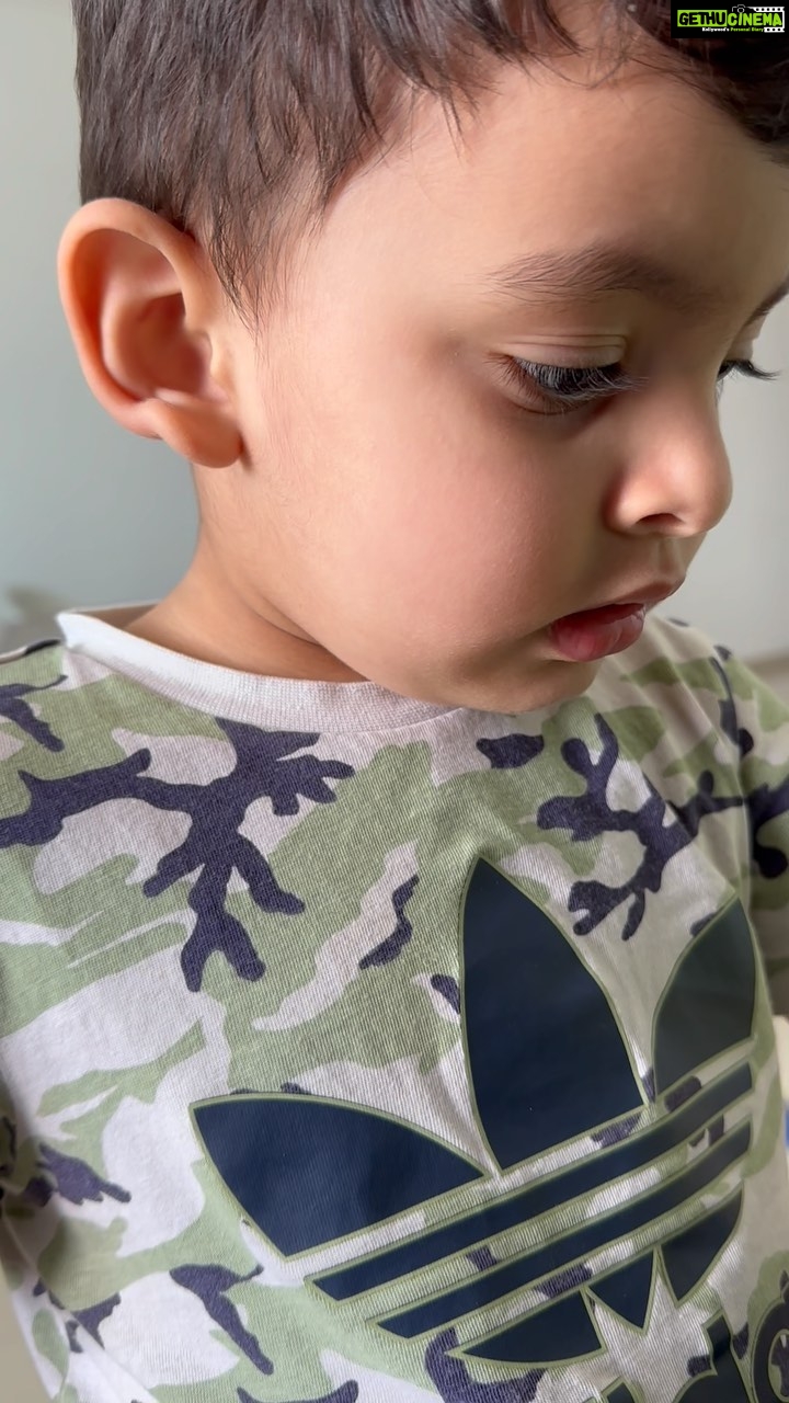 Ishaara Nair Instagram - I mean 😬🤣 Regretting the decision of sending this guy to play school only for 4 days and not 5 or 7😭😭 #toddlerlife #reality #prayingforsanity