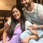 Ishita Dutta Instagram - Twinning 💜 In case you are wondering he copied me. @vatsalsheth Pic courtesy @sharadkelkar