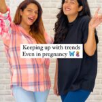 Ishita Dutta Instagram - Keeping up with trending reels even with the 🤰 @ishidutta @tanvithakker #pregnantfriends #bumpalert #trendingreels #ishitadutta #tanvithakker #secondtrimester #thirdtrimester