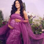 Ishita Dutta Instagram - Love 💜 Also obsessed with this color 💜 Shot by @littletoesbymuskan Styled by: @styleitupbyaashna Ishita’s Outfit: @mona_fashion_studio07 Jewellery: @noraahajewels