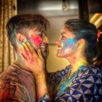 Ishita Dutta Instagram – Happy Holi from us to u 💚💙❤️
Our Holi evolution over the years 😝
Missing u vatty come back soon our Holi pic for this year is due ❤️
@vatsalsheth