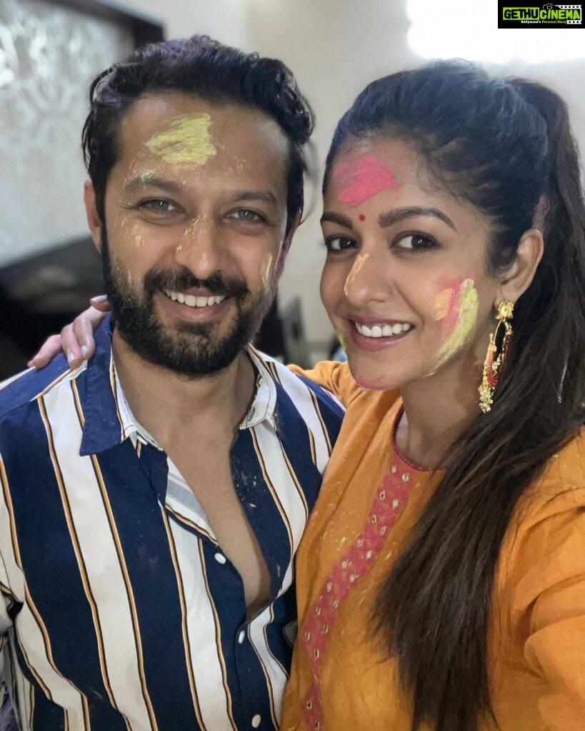 Ishita Dutta Instagram - Happy Holi from us to u 💚💙❤️ Our Holi evolution over the years 😝 Missing u vatty come back soon our Holi pic for this year is due ❤️ @vatsalsheth