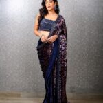 Ishita Dutta Instagram - Loving this look 💙 📷 @yash_bhatwal_photography Stylist: @styledbynikinagda Saree: @priyankajain.official Pr: @gideonalliance Jewellery: @artjoules