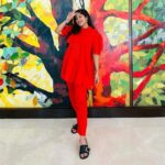 Ishita Dutta Instagram - #ootd ❤️❤️❤️ Outfit: @themamaprojectofficial Styling: @styling.your.soul Brand Pr: @socialpinncalepr