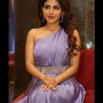 Iswarya Menon Instagram - At #SPY teaser launch event today💜 . Styling - @saranya_raov Thank you for being amazing 🥰 Outfit - @prashantikumarlabel Make up - @s_r_studios_ Hair - @sknsankar Styling asst @_anok_ok