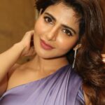 Iswarya Menon Instagram - At #SPY teaser launch event today💜 . Styling - @saranya_raov Thank you for being amazing 🥰 Outfit - @prashantikumarlabel Make up - @s_r_studios_ Hair - @sknsankar Styling asst @_anok_ok