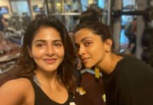 Iswarya Menon Instagram - The moment I fell in love with a woman 🥹 @deepikapadukone all I can say is I love you ♥️ . #deepikapadukone #latepost #thalaivi