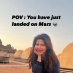 Iswarya Menon Instagram – The Martian dome 👽 at Wadi Rum, Jordan 🇯🇴 
The outer space experience on an empty desert was definitely one of the highlights of this trip.