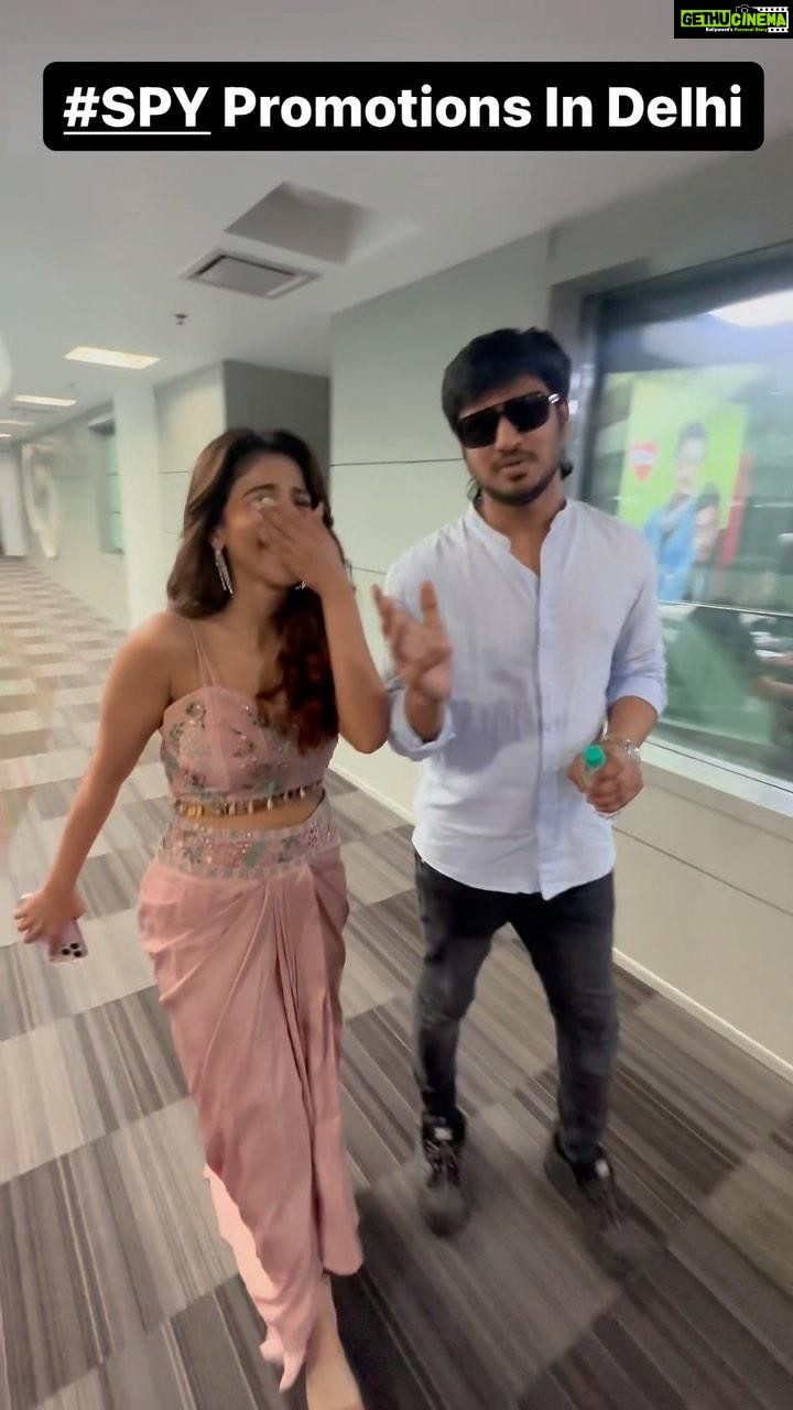 Iswarya Menon Instagram - SPY Non Stop Promotions in All National Tv Channels Delhi.. Now onwards to Tirupathi 🙏🏽 #SpyMovie