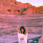 Iswarya Menon Instagram – Amongst the blushing pink sandstones 💖
.
@moh_alhomedi