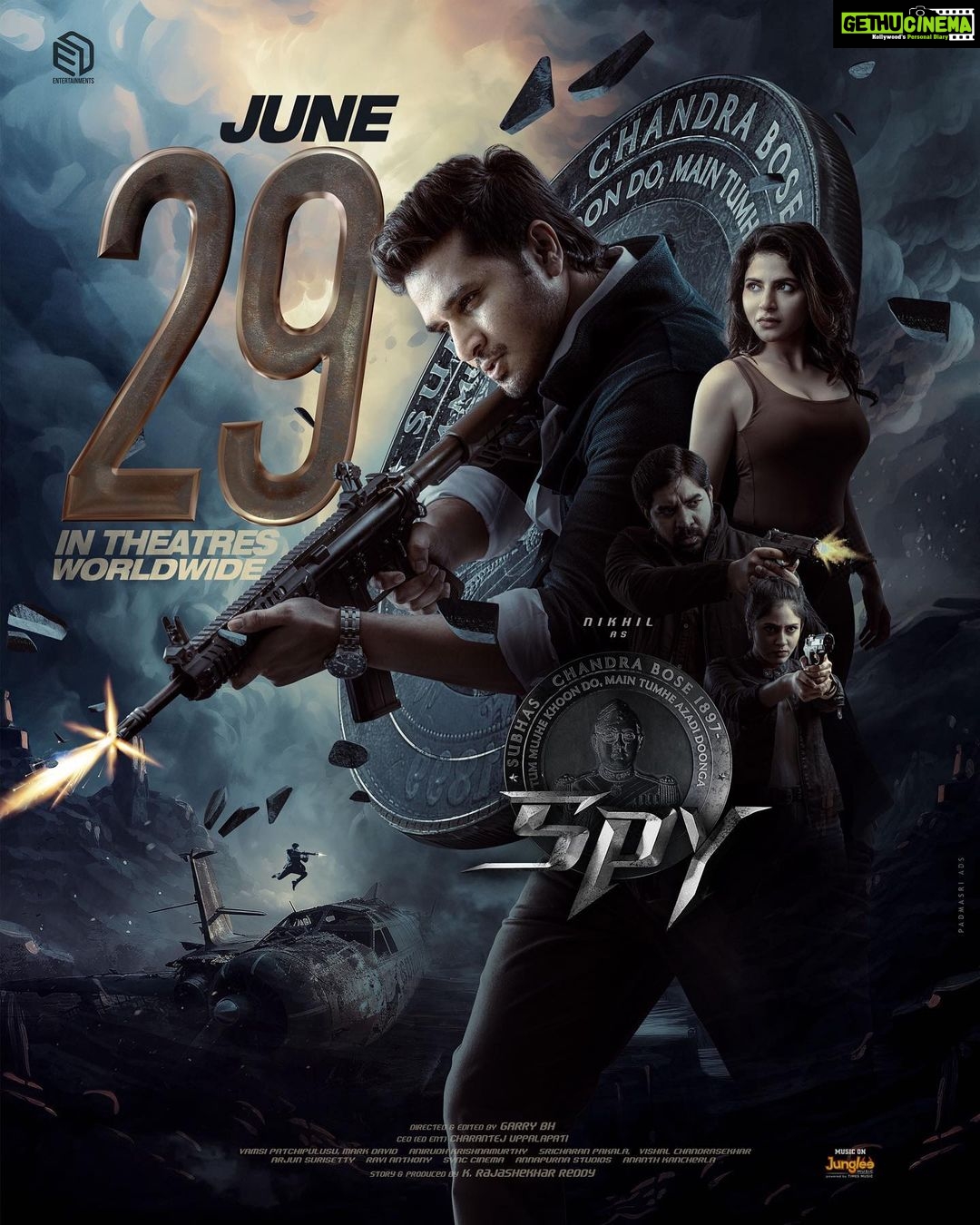 Iswarya Menon Instagram - @actor_nikhil Most Anticipated and awaited Pan-Indian Movie #SPY Starts its Hunt in Highest Number of Theaters worldwide in all languages from June 29th ✨🤛 -> @garrybh1988 investigation 🤯🎬 -> @sricharanpakala @composer_vishal 🎼 -> @vamsipatchipulusu visuals 😍 #Edentertainments @tej_uppalapati #kRajashekharreddy