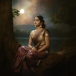 Janani Iyer Instagram – Recreating the essence of Raja Ravi Varma’s Radha in the Moonlight painting with the stunning @jananihere_. An homage to timeless beauty, strength and virtue. 🌙🌟

In frame: @jananihere_ ✨

#midjourney #aiartcommunity #generativeart #midjourneyart #aiartwork #aiart #portrait #kerala #india #love #tamil #women #saree #jananiiyer #janani #indianactress #tamilcinema #tamilactress #malayalamcinema #indiancinema #kollywoodactress #kollywood #rajaravivarma #painting