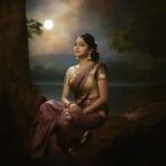 Janani Iyer Instagram - Recreating the essence of Raja Ravi Varma's Radha in the Moonlight painting with the stunning @jananihere_. An homage to timeless beauty, strength and virtue. 🌙🌟 In frame: @jananihere_ ✨ #midjourney #aiartcommunity #generativeart #midjourneyart #aiartwork #aiart #portrait #kerala #india #love #tamil #women #saree #jananiiyer #janani #indianactress #tamilcinema #tamilactress #malayalamcinema #indiancinema #kollywoodactress #kollywood #rajaravivarma #painting