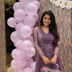 Janani Iyer Instagram - Thanks to everyone who posted “happy birthday” messages for me today! I read every one of them, and they totally made me smile. Not to mention my wonderful friends who made it extra special!💜💜💜 Outfit- @thehazelavenue Radisson Blu GRT Chennai