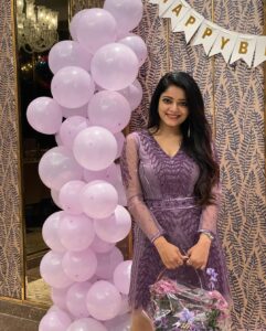 Janani Iyer Instagram - Thanks to everyone who posted “happy birthday” messages for me today! I read every one of them, and they totally made me smile. Not to mention my  wonderful friends who made it extra  special!💜💜💜
Outfit- @thehazelavenue
