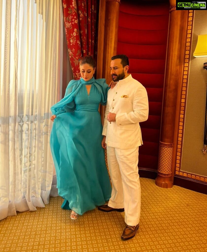 Kareena Kapoor Instagram - Never feeling blue with my man…always wearing it …♥️ @thestellarentertainmentco @redseafilm