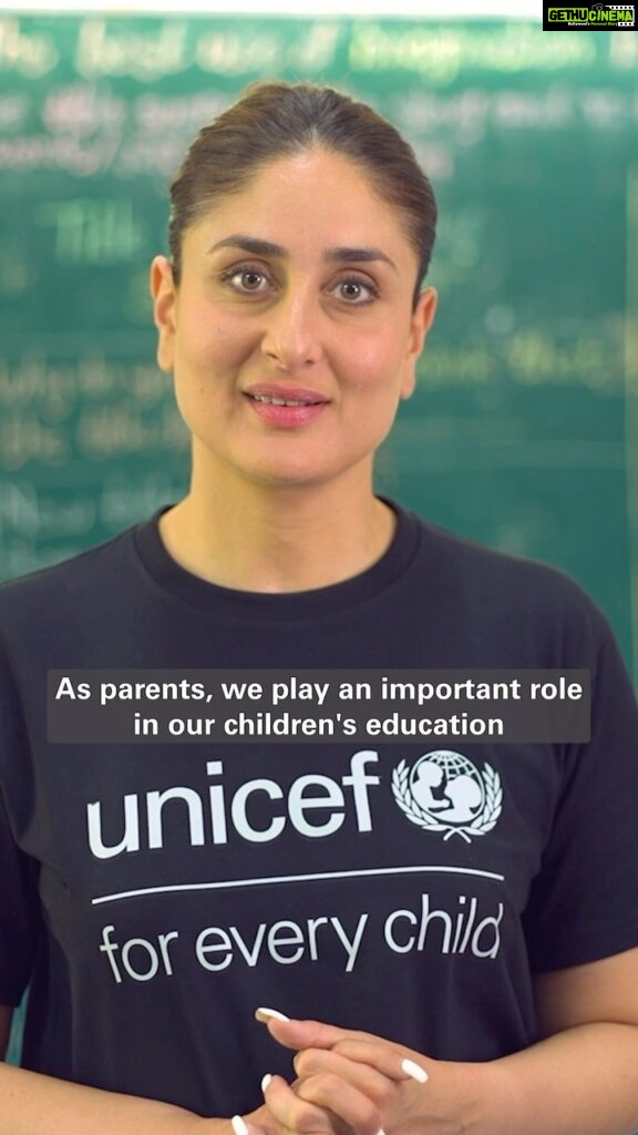 Kareena Kapoor Instagram - As a UNICEF India advocate for education, I have personally witnessed the importance of education to children and the impact on their future. But it’s not always an easy path… so here are 5 tips on what you can do at home to support your child’s learning. #3YearsOfNEP #ForEveryChild, education @eduminofindia