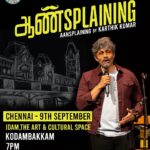 Karthik Kumar Instagram - Weekend Celebrating 20 years of @evamentertainment 🥳 with back to back shows of Aansplaining in Chennai!! Tickets at www.karthikkumar.live #Aansplaining #standupcomedy #20yearsofevam #jokes #funny #comedy Chennai, India