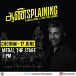 Karthik Kumar Instagram - Aansplaining is baackk!! Get your tickets soon!! #standupcomedy #comedy #aansplaining Medai.thestage