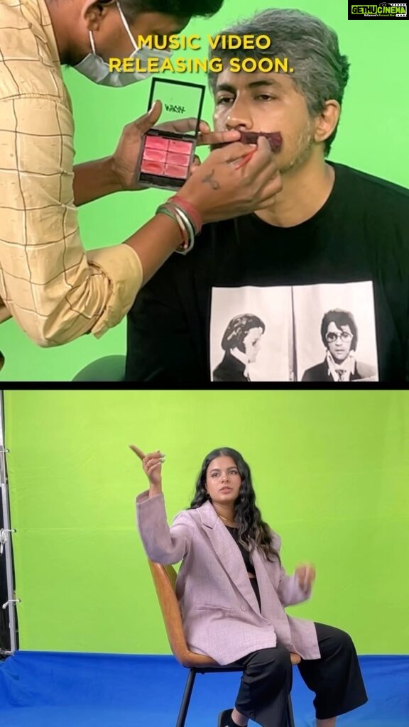 Karthik Kumar Instagram - Music video coming soon. Enjoy the BTS madness of the #Aansplaining song : ‘No more Aansplaining’ - written by @cookie8vish & music produced by @bakn4th : Watch this space. Song available on all platforms.