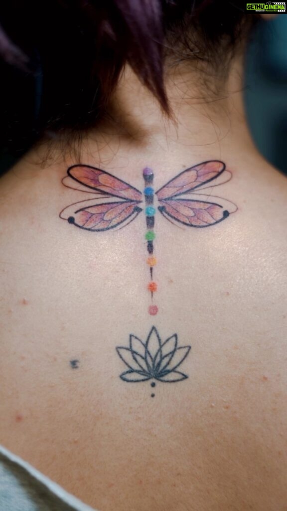 Kirti Kulhari Instagram - It’s that time of the year again …🫣😂😎 One more addition to the lot! #newtattoo #dragonfly #inkedsouls #hope Thank u @needles_and_monkey @pkaushik08 @alihussainn07 @lettyymendes …The pain and pleasure is all mine…🤪🙃❤