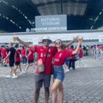Madhurima Roy Instagram - There aren’t any hasty decisions. There are just dreams, a bank balance and a heart crazy enough to follow them. And it led me here. Pinched myself to witness this every time 🙃 ‘You’ll never walk alone’, I say I’ll never dream alone ❤️ .. To firsts of many @adityasinghroy Next one at Anfield 🙋🏻‍♀️📍 @liverpoolfc .. #liverpoolfc #preseasonfootball #liverpoolvsleistercity #liverpoolreels #liverpoolfans #liverpoolsingapore