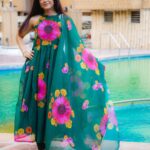 Madhurima Tuli Instagram - ✨💚✨ Wearing ~ @byutify.in 📸 ~ @o_chhayachitrakar @lacelebrite05