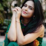 Madhurima Tuli Instagram - ✨💚✨ Wearing ~ @byutify.in 📸 ~ @o_chhayachitrakar @lacelebrite05