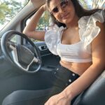 Madhurima Tuli Instagram - Car selfie 🤳 ♥️ #selfie #cars #white #love #lifestyle #peace