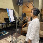Madhushree Instagram - Remembering the song recording in the studio with #superstar #vijayantony #kalloorumpoove song . Such multitalented but very #humble person . #virupakshamovie