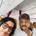 Madhushree Instagram – Look to whom I met in the flight .. the great #indian  #cricketer  #ravishastri , such a humble person . Met #harshbhogle , the great #cricket #comantator  #robbybadal  #cricket  #chennai  #ipl  #iplchennai  #sports  #teamindia  #indian  #indiancricket  #cricketer