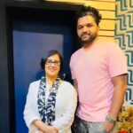 Madhushree Instagram - Recorded a very romantic song #moondrammanithan #ramdev music by DrDevji & venusankar #tamil #song #music #singer #voice #tamilnadu #romantic