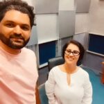 Madhushree Instagram - Recorded a very romantic song #moondrammanithan #ramdev music by DrDevji & venusankar #tamil #song #music #singer #voice #tamilnadu #romantic