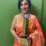 Madhushree Instagram – I m so honoured to got #SatyajitRayiconcinemaawards  as best female singer yesterday. #SatyajitRay #bestfemalesinger . #cinema  #singer #music